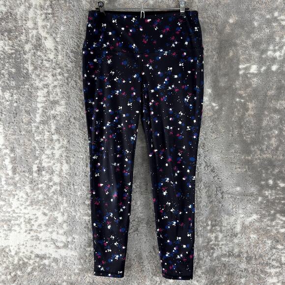 Chicos Size 1 US Size 8/10 Abstract Atheisure Leggings Casual Pull On Pants - Picture 1 of 9